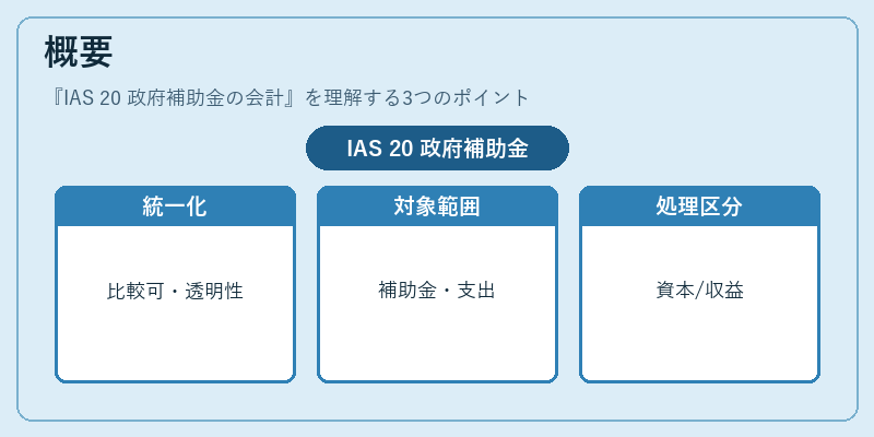 概要（IAS 20 政府補助金の会計）の図解