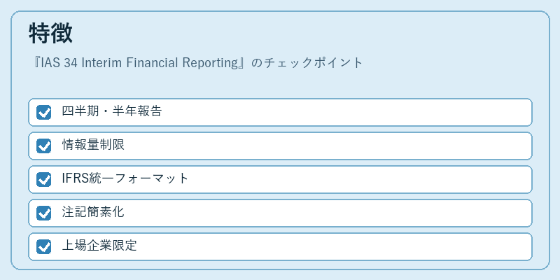 特徴(IAS 34 Interim Financial Reporting)の図解