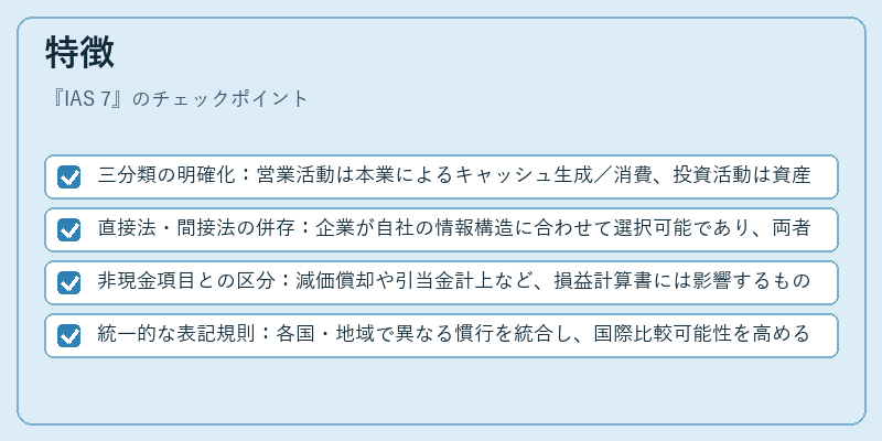 特徴（IAS 7）の図解