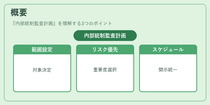 概要（内部統制監査計画）の図解