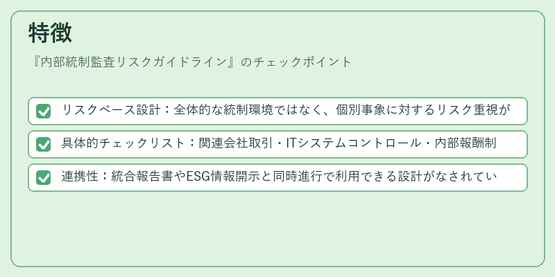 特徴（内部統制監査リスクガイドライン）の図解