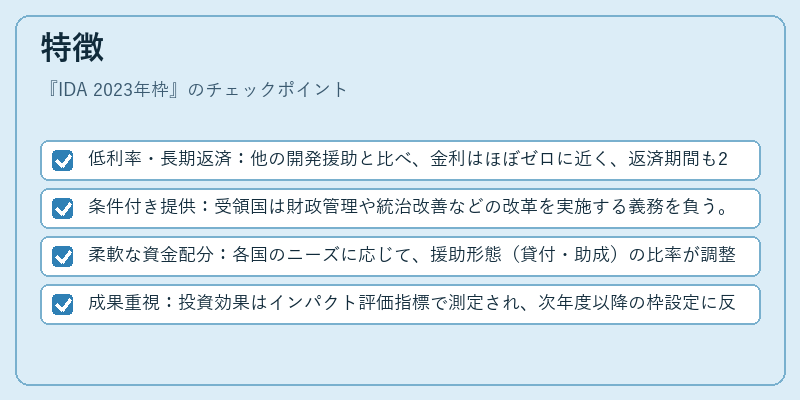 特徴（IDA 2023年枠）の図解