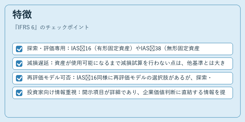 特徴（IFRS 6）の図解