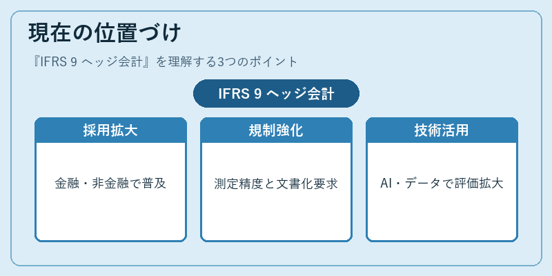 現在の位置づけ（IFRS 9 ヘッジ会計）の図解