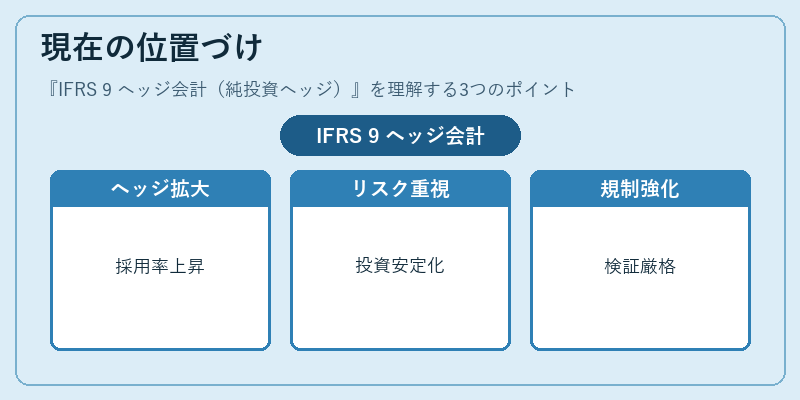 現在の位置づけ（IFRS 9 ヘッジ会計（純投資ヘッジ））の図解