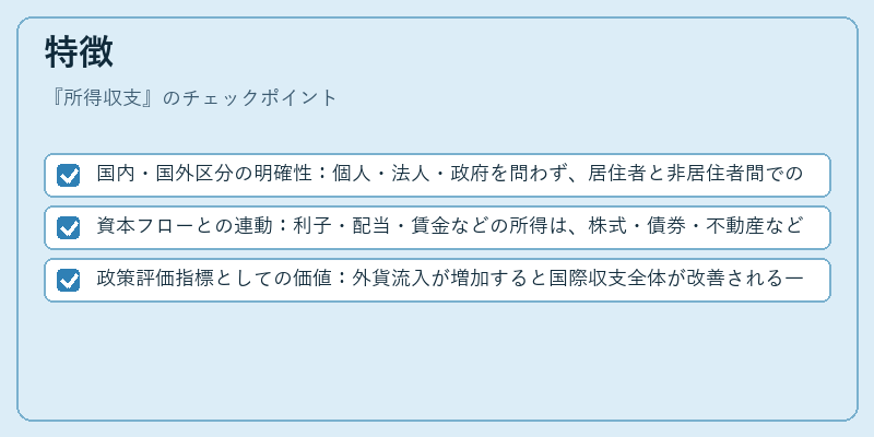 特徴（所得収支）の図解