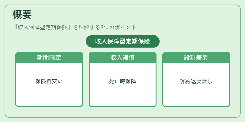 概要（収入保障型定期保険）の図解
