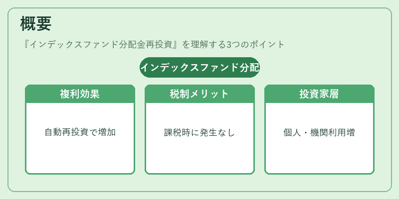 概要（インデックスファンド分配金再投資）の図解