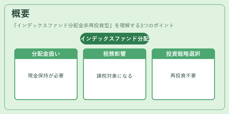概要（インデックスファンド分配金非再投資型）の図解