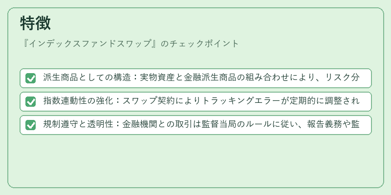 特徴（インデックスファンドスワップ）の図解