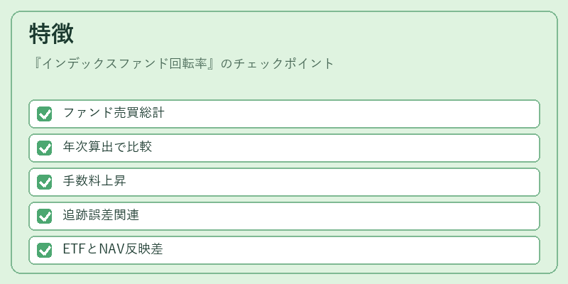 特徴（インデックスファンド回転率）の図解