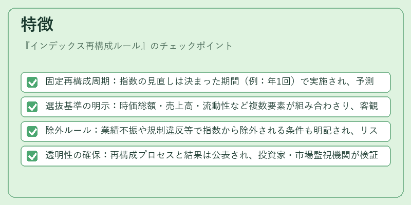 特徴(インデックス再構成ルール)の図解