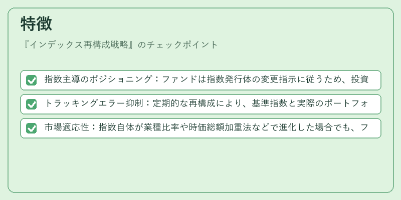 特徴（インデックス再構成戦略）の図解