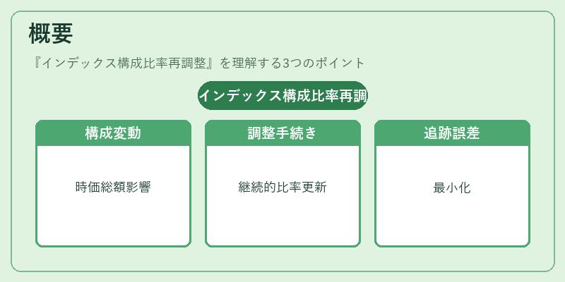 概要（インデックス構成比率再調整）の図解