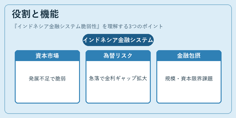 役割と機能（インドネシア金融システム脆弱性）の図解