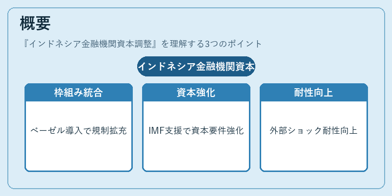 概要（インドネシア金融機関資本調整）の図解