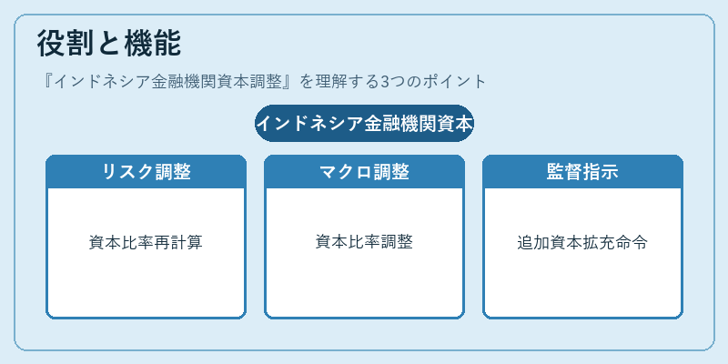 役割と機能（インドネシア金融機関資本調整）の図解