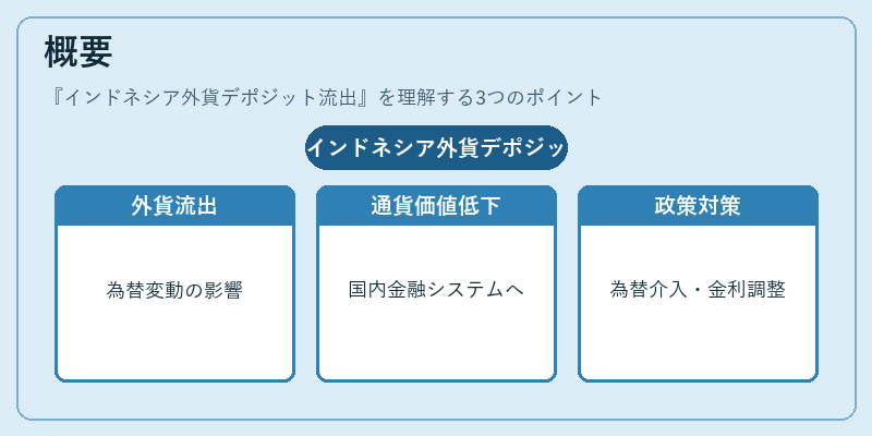 概要（インドネシア外貨デポジット流出）の図解