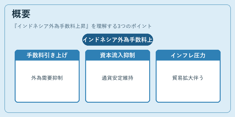 概要（インドネシア外為手数料上昇）の図解