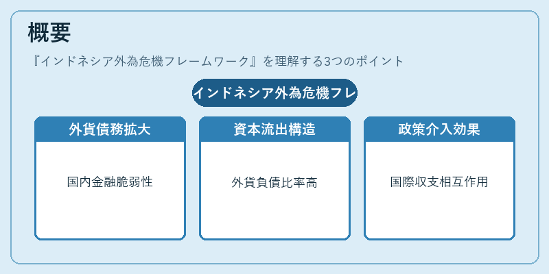 概要（インドネシア外為危機フレームワーク）の図解