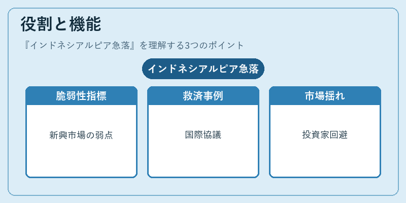 役割と機能（インドネシアルピア急落）の図解
