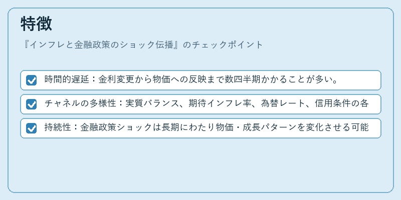 特徴(インフレと金融政策のショック伝播)の図解