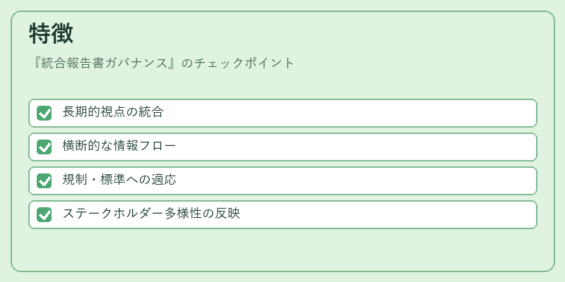特徴（統合報告書ガバナンス）の図解