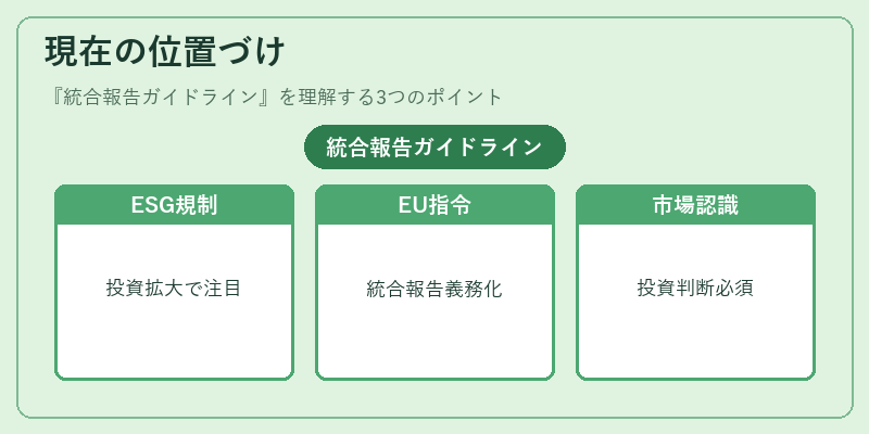 現在の位置づけ（統合報告ガイドライン）の図解