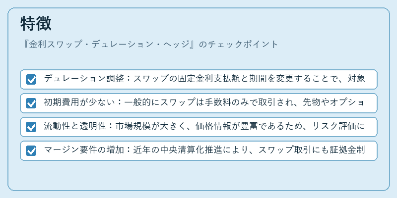 特徴（金利スワップ・デュレーション・ヘッジ）の図解