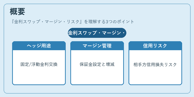 概要（金利スワップ・マージン・リスク）の図解