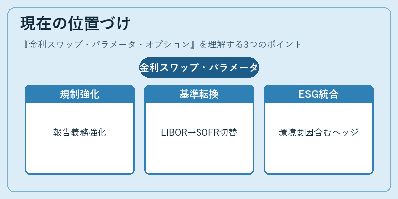 現在の位置づけ（金利スワップ・パラメータ・オプション）の図解