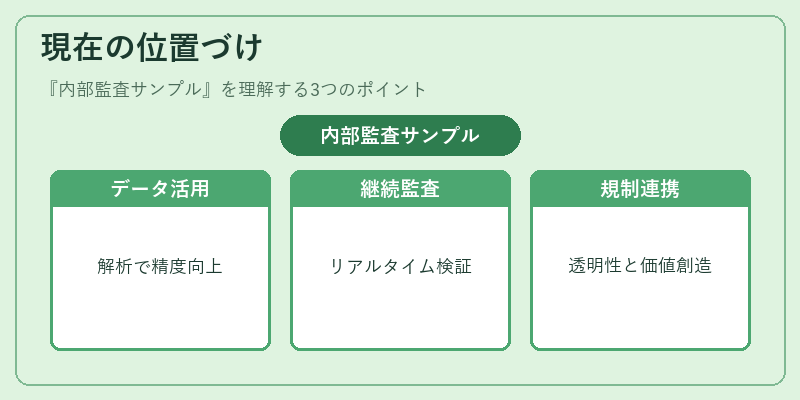 現在の位置づけ（内部監査サンプル）の図解
