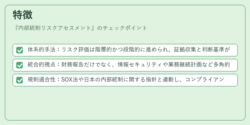 特徴（内部統制リスクアセスメント）の図解