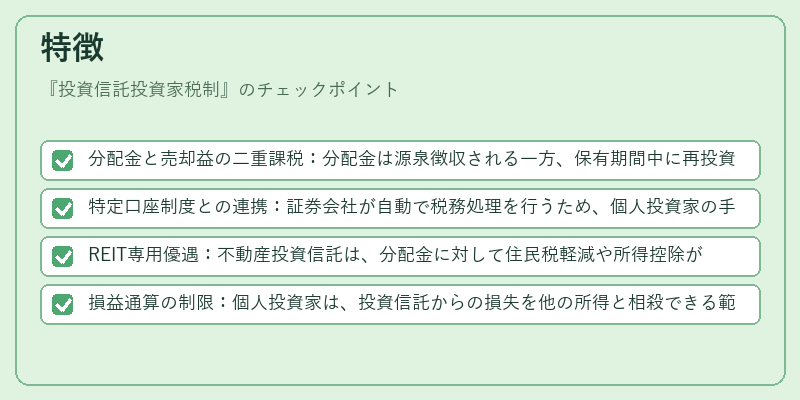 特徴(投資信託投資家税制)の図解