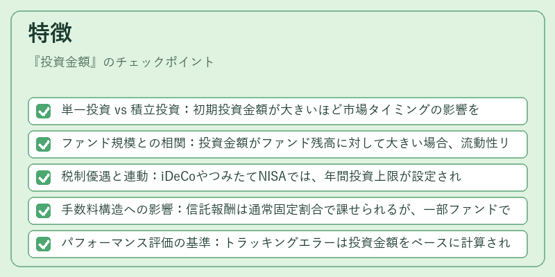 特徴（投資金額）の図解