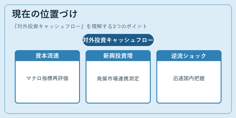 現在の位置づけ(対外投資キャッシュフロー)の図解
