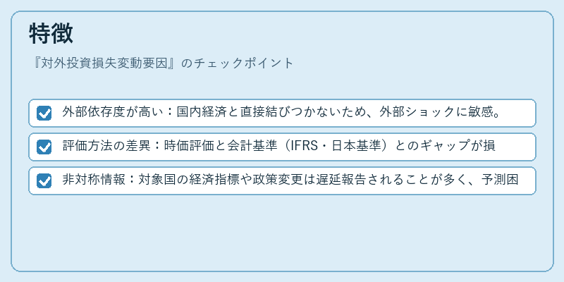 特徴（対外投資損失変動要因）の図解