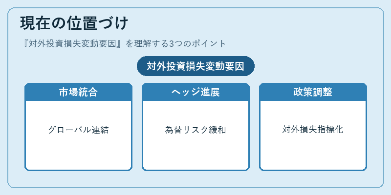 現在の位置づけ（対外投資損失変動要因）の図解