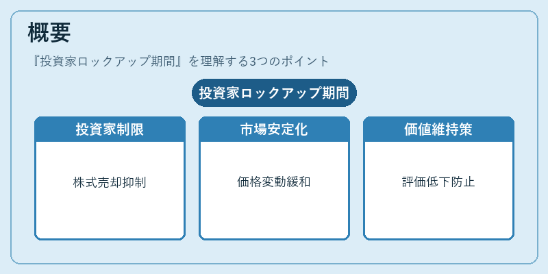 概要（投資家ロックアップ期間）の図解