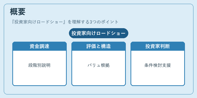 概要（投資家向けロードショー）の図解