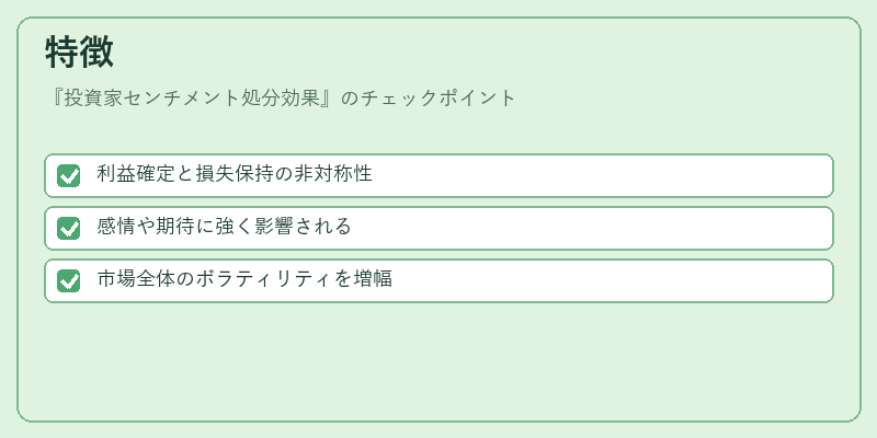 特徴（投資家センチメント処分効果）の図解