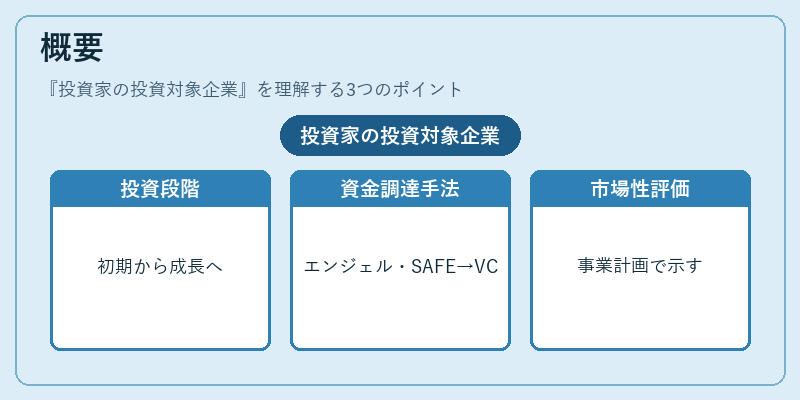 概要（投資家の投資対象企業）の図解