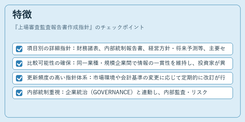 特徴（上場審査監査報告書作成指針）の図解