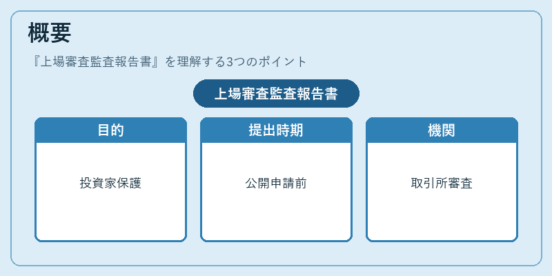概要(上場審査監査報告書)の図解