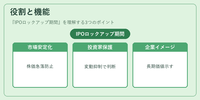 役割と機能（IPOロックアップ期間）の図解