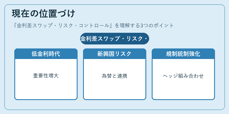 現在の位置づけ（金利差スワップ・リスク・コントロール）の図解