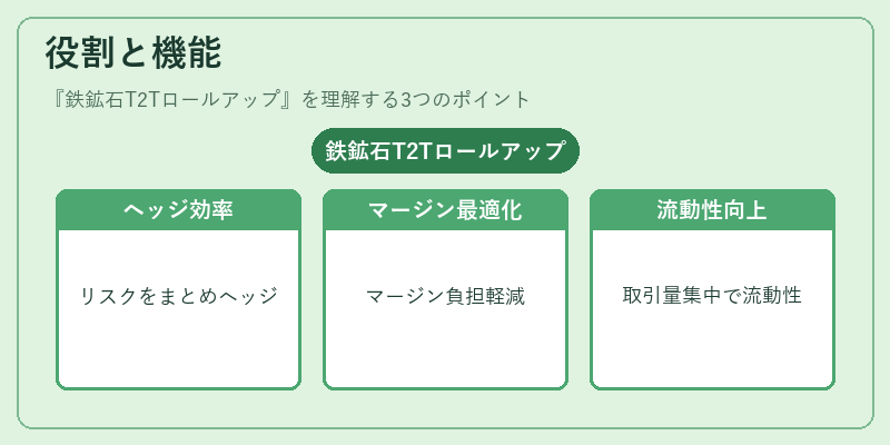 役割と機能(鉄鉱石T2Tロールアップ)の図解