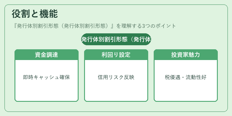 役割と機能(発行体別割引形態(発行体別割引形態))の図解