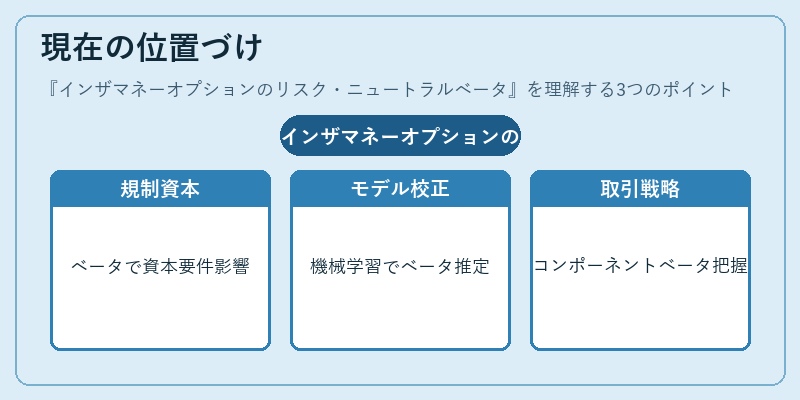 現在の位置づけ（インザマネーオプションのリスク・ニュートラルベータ）の図解