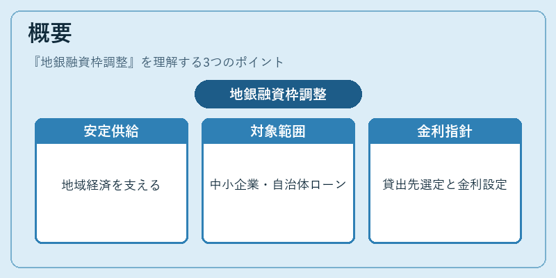 概要（地銀融資枠調整）の図解